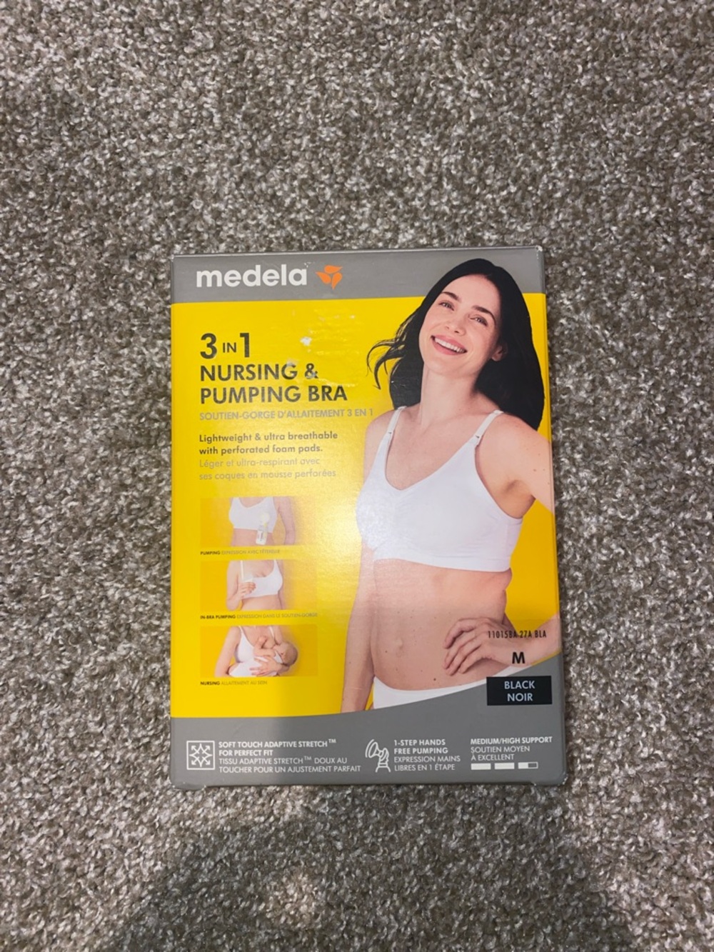 Medela 3 in 1 Nursing & Pumping Bra size medium brand new in box black in color